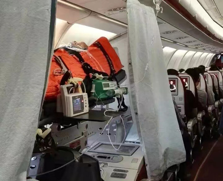 咸宁跨国医疗包机、航空担架